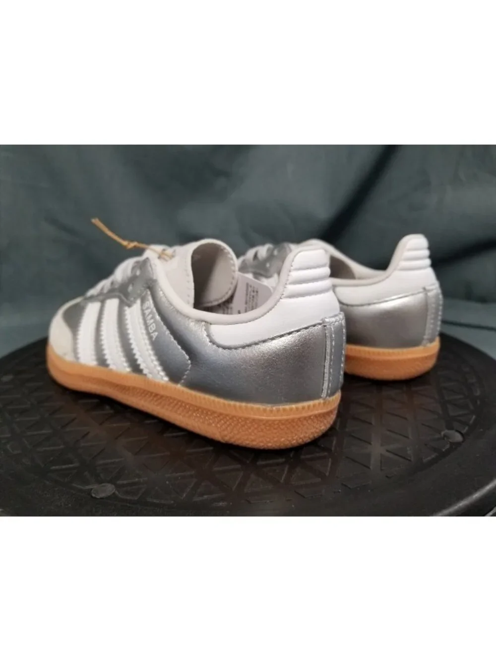 Adidas Samba OG C (PS) Silver White Gum KK2344 Kids Size 3 NEW NO BOX!
